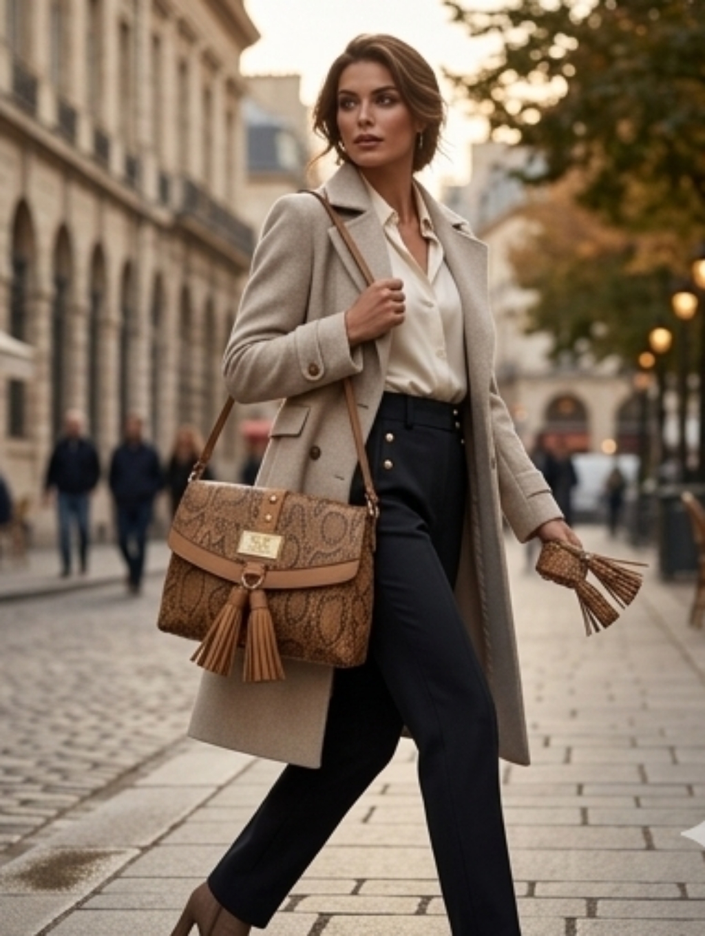 Sharif Snakeskin Tassel Flap Bag Msrp: $279
